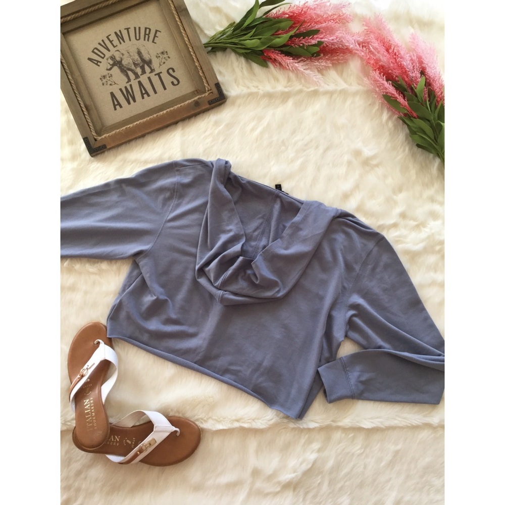 SOLD🚫Express Dusky Lotus Petal Lace Up Hoodie - Picture 5 of 8